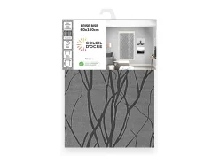 Soleil d'ocre Ropa De Casa-Visillo para ventana 60x160 cm LIANE , por Gris
