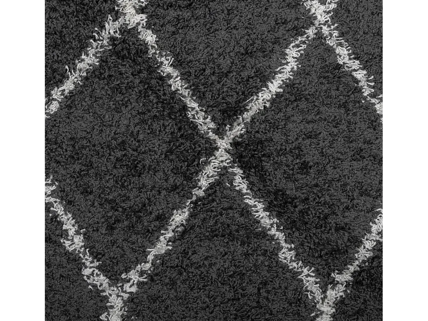 Garden Furniture Vito Alfombra de pelo largo moderna PAMPLONA y crema 100x200cm Negro Sale
