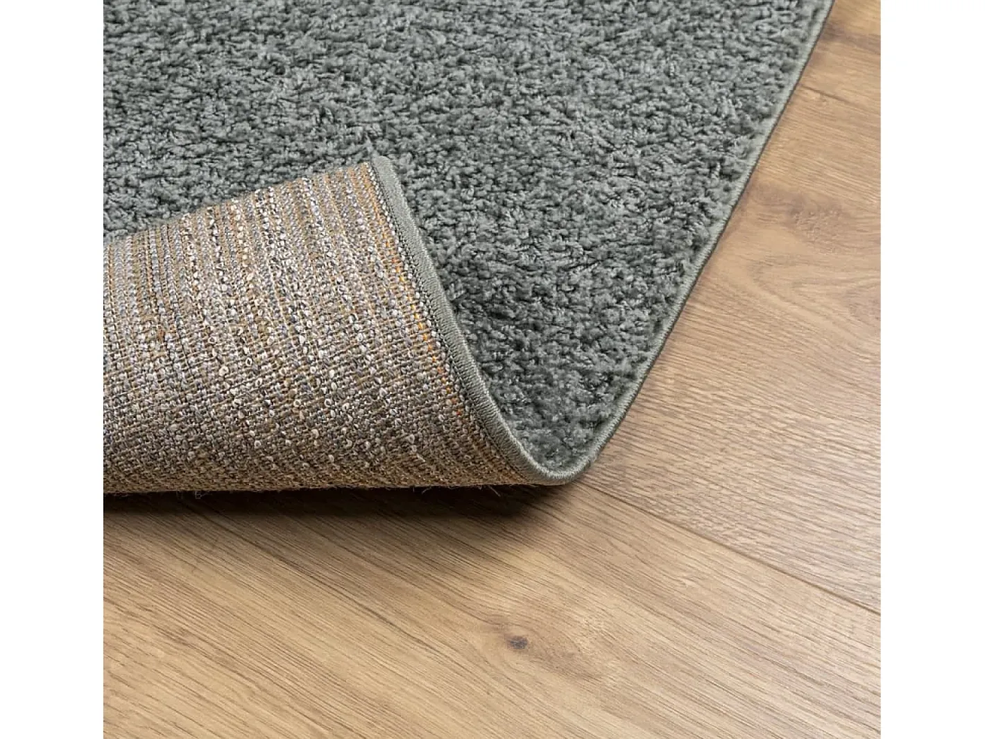 Best Garden Furniture Vito Alfombra peluda de pelo largo moderna PAMPLONA 80x250 cm Verde