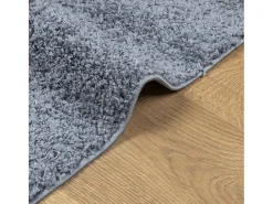 Garden Furniture Alfombra De Salón-Vito Alfombra peluda de pelo largo moderna PAMPLONA 160x160 cm Azul