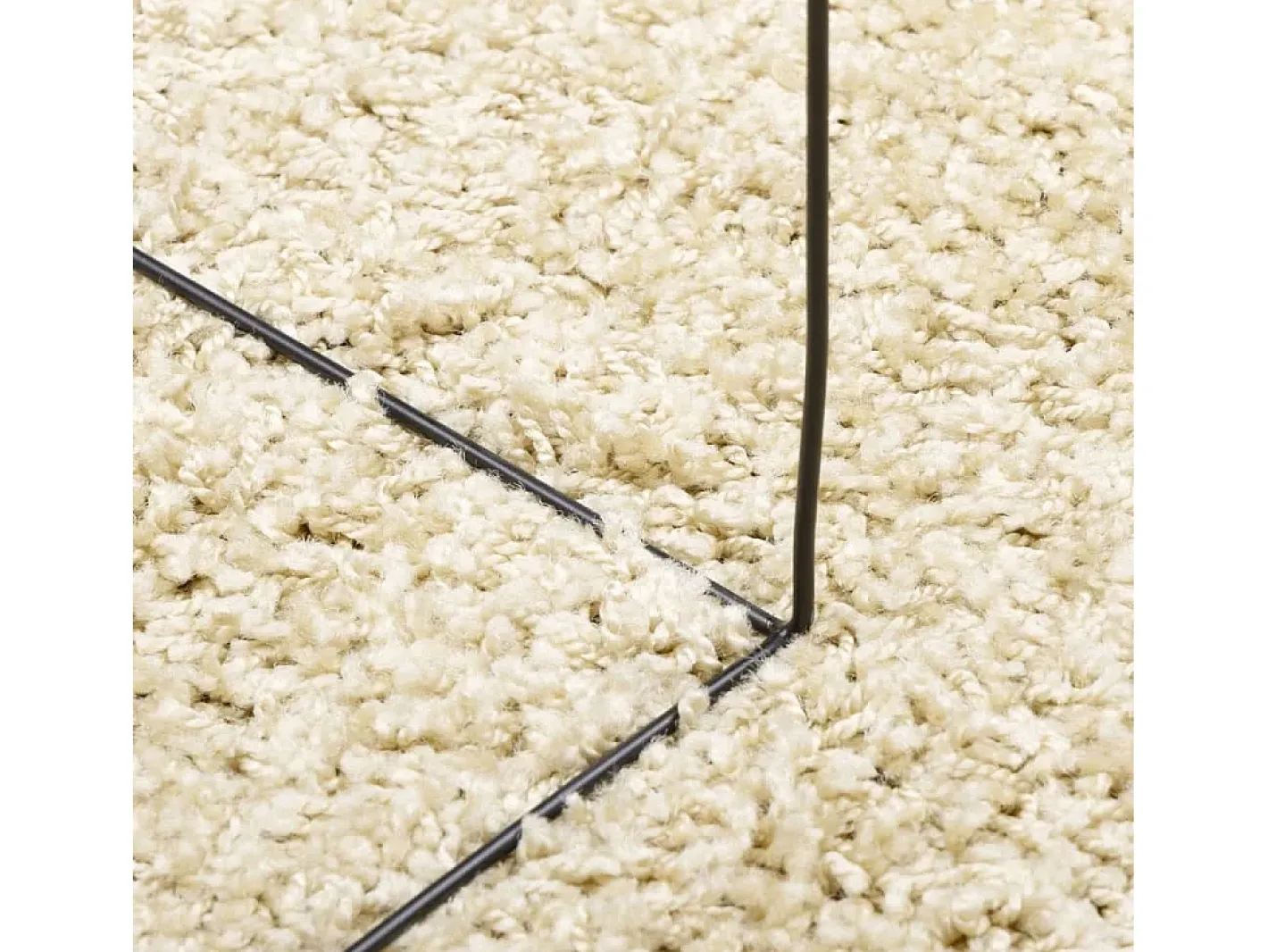 Hot Garden Furniture Vito Alfombra peluda de pelo largo moderna PAMPLONA dorado 160x230cm Multicolor