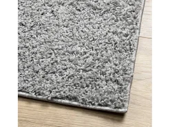 Garden Furniture Vito Alfombra peluda de pelo largo moderna PAMPLONA 80x250 cm Gris Best