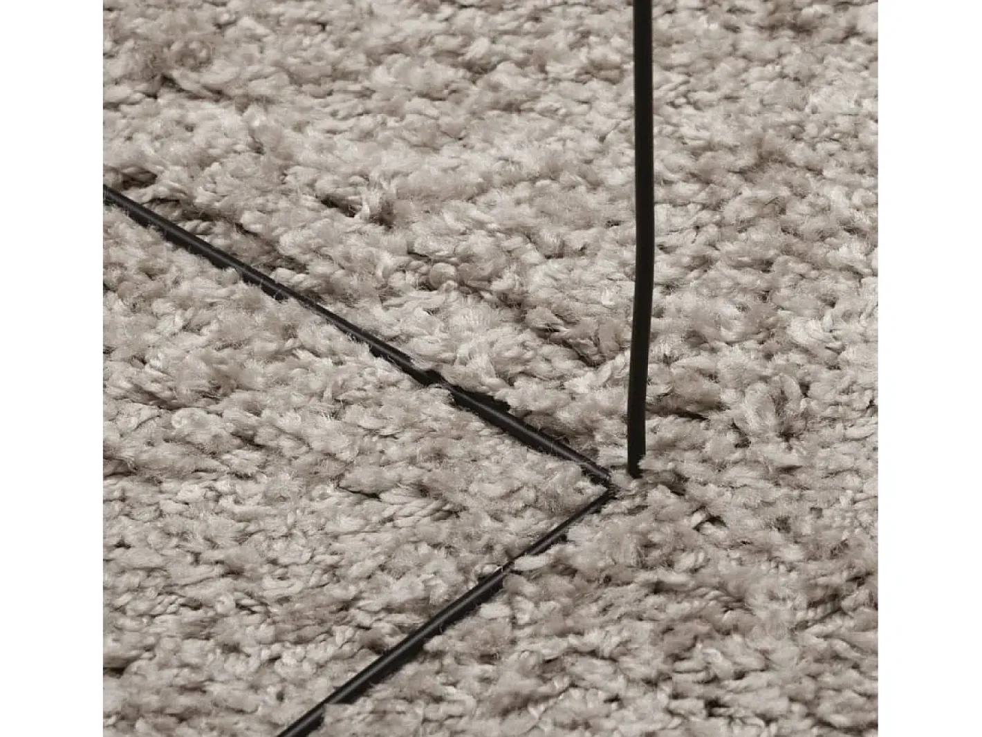 Garden Furniture Vito Alfombra peluda de pelo largo moderna PAMPLONA 160x160 cm Beige Online