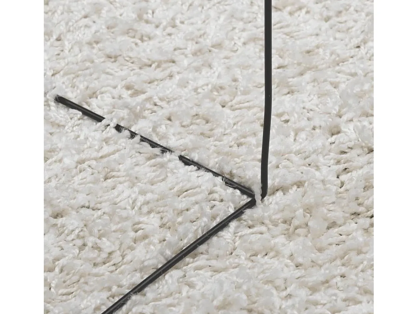 Garden Furniture Alfombra De Salón-Vito Alfombra peluda de pelo largo moderna PAMPLONA 140x200 cm Crema