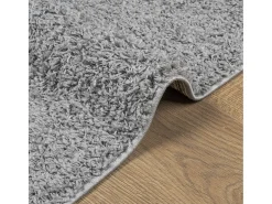 Garden Furniture Vito Alfombra peluda de pelo largo moderna PAMPLONA 140x200 cm Gris Best