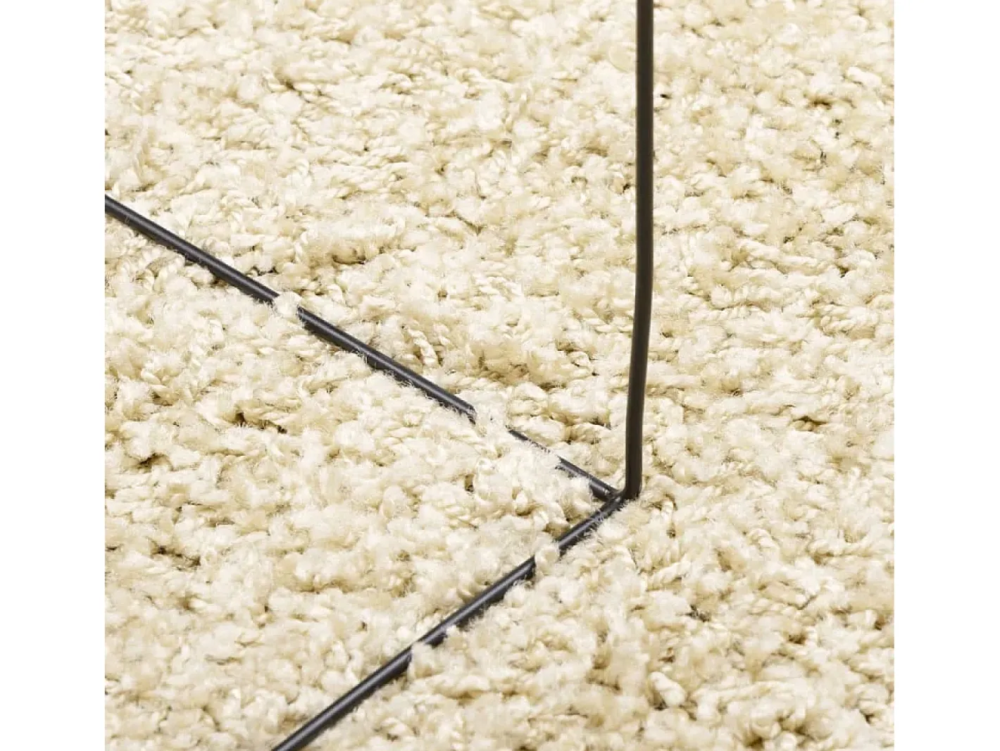 Garden Furniture Vito Alfombra peluda de pelo largo moderna PAMPLONA dorado 140x200cm Multicolor Best