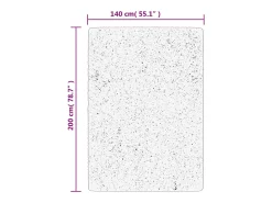 Outlet Garden Furniture Vito Alfombra peluda de pelo largo moderna PAMPLONA negra 140x200 cm Negro
