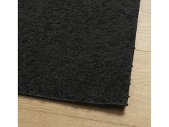 Outlet Garden Furniture Vito Alfombra peluda de pelo largo moderna PAMPLONA negra 140x200 cm Negro