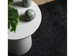 Outlet Garden Furniture Vito Alfombra peluda de pelo largo moderna PAMPLONA negra 140x200 cm Negro