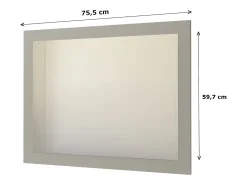 Vladon Espejo Löhne, Espejo de pared con Marco moderno, mate (75,5 x 59,7 cm) Blanco Sale