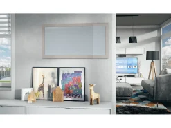 Espejo De Pared|Espejo-Vladon Espejo Lima, Espejo de pared con Marco moderno, Blanco de alto brillo (110 x 52 cm) Caqui