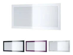Vladon Espejo Lima, Espejo de pared con Marco moderno, de alto brillo (89 x 45 cm) Blanco Online
