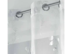 New Douceur d'intérieur Voile estampado metalizado Blanco