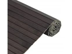 Garden Furniture Wakil Alfombra rectangular bambú marrón oscuro 70x300 cm Color natural oscuro