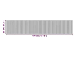 Outlet Garden Furniture Wakil Alfombra rectangular bambú 80x400 cm Gris