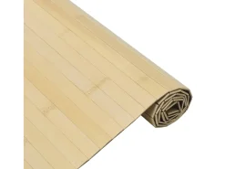 Garden Furniture Wakil Alfombra rectangular bambú color natural claro 60x200 cm Beige Best