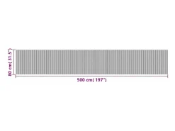 Garden Furniture Alfombra De Salón-Wakil Alfombra rectangular bambú 80x500 cm Negro
