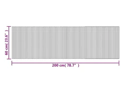 Garden Furniture Wakil Alfombra rectangular bambú 60x200 cm Gris Hot