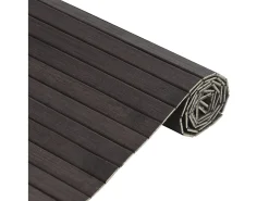 Garden Furniture Wakil Alfombra rectangular bambú marrón oscuro 100x200 cm Color natural oscuro New