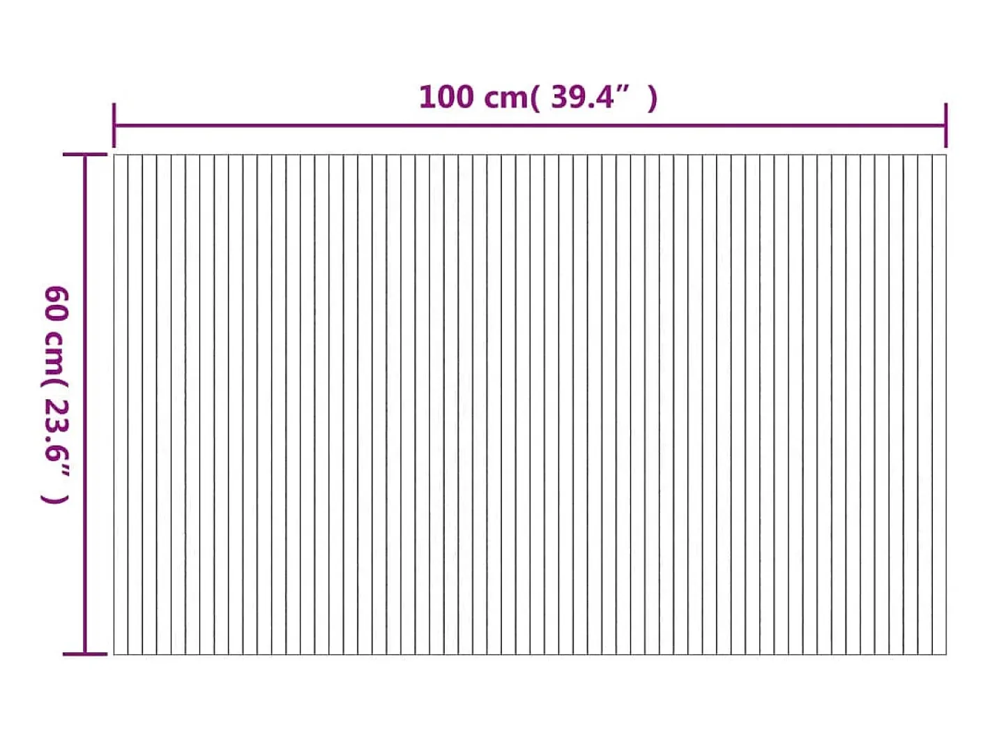 Clearance Garden Furniture Wakil Alfombra rectangular bambú color natural claro 60x100 cm Beige