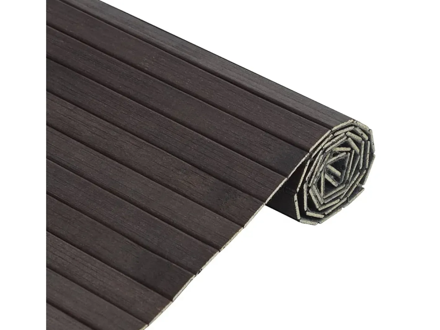 Garden Furniture Wakil Alfombra rectangular bambú marrón oscuro 100x300 cm Gris antracita Hot