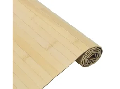 Clearance Garden Furniture Wakil Alfombra rectangular bambú color natural claro 70x100 cm Beige