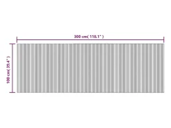 Garden Furniture Alfombra De Salón-Wakil Alfombra rectangular bambú 100x300 cm Negro