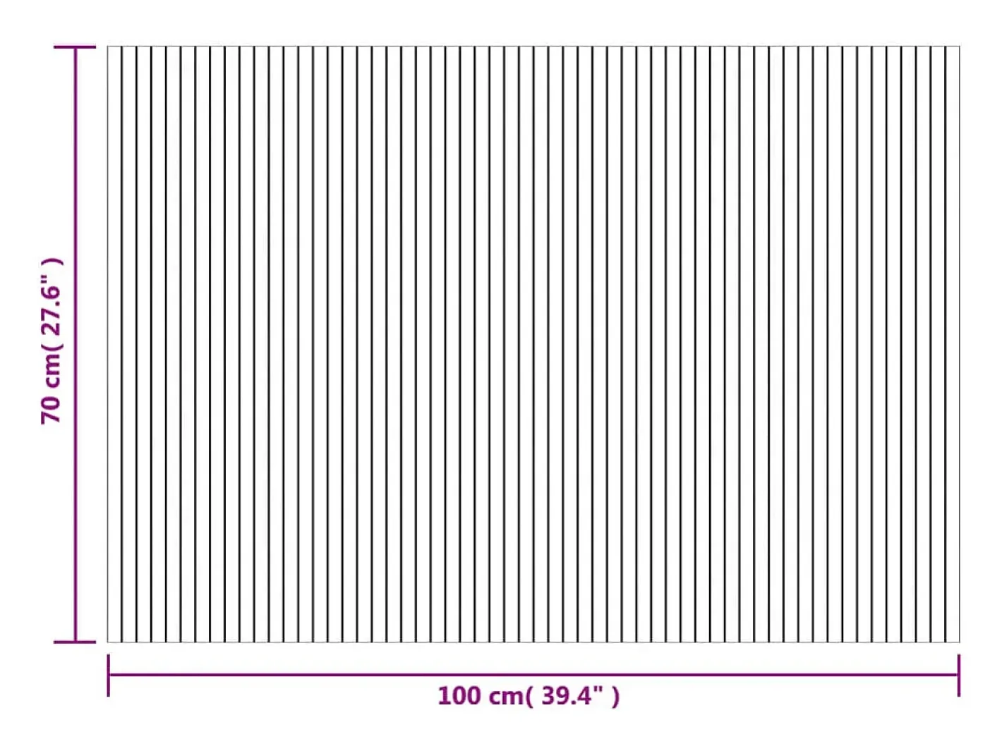 Clearance Garden Furniture Wakil Alfombra rectangular bambú 70x100 cm Negro