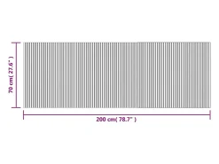 Garden Furniture Wakil Alfombra rectangular bambú marrón 70x200 cm Marru00f3n