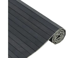 Garden Furniture Wakil Alfombra rectangular bambú 70x100 cm Gris Hot