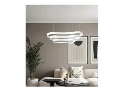 Clearance Ideal Lux WAVES-2 SP, Colgante de metal , Blanco