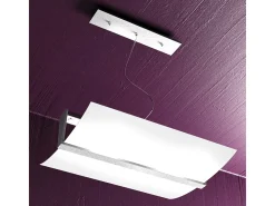 Wood Sospensione Cm.50 2 Luci Foglia Argento Blanco Outlet