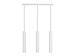 Xena Sospensione 3 Luci Rettangolare Bianco Con Cavo Cm.250 E Rosone Bianco Blanco Best