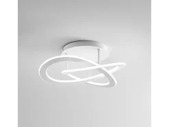 Yara Plafón LED moderno 40W regulable 3000K luz cálida, diseño aro de aluminio 60x17cm, 1900lm, LED integrado IP20 Blanco Sale