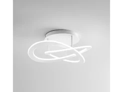 Yara Plafón LED moderno 50W regulable 3000K luz cálida, diseño aro de aluminio 70x17cm, 2400lm, LED integrado IP20 Blanco Discount