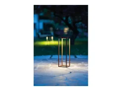 Zafferano - Farol solar para el hogar con 2 LED, 37,3 cm, lámpara de pared y mesa de 2 W a batería con sensor crepuscular, color salvia Verde New