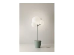 Lámpara De Pie-Zafferano - Lámpara de pie Árbol de Luz para interior y exterior. Salvia - Lámpara de pie LED E27 - Superficie de apoyo ajustable. Verde