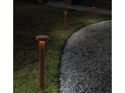 Sale Zafferano Ciottolo - Baliza LED de exterior IP54 7W 3000K diseño moderno en aluminio para jardines y caminos - 70 cm Oscuro Gris