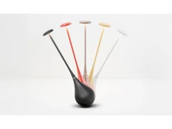 Discount Zafferano Dondolina - Lámpara de mesa LED recargable IP65, inalámbrica, con regulador táctil - Diseño italiano, color Negro