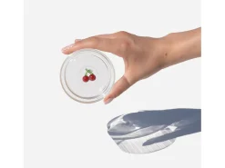 Zafferano Teca Frutta - Juego de 6 Vasos de Vidrio Borosilicato con Cerezas - Vaso de 35 cl con Doble Fondo Decorado a Mano, Fácilmente Lavable Transparente Online